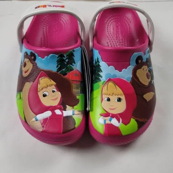 CROCS Marsha and The Bear Clogs Kids Size J1 - Picture 2 of 10